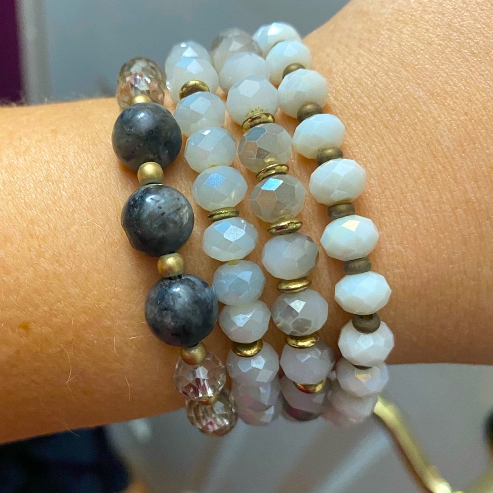 Blue’s Natural Stone Bracelet Stack